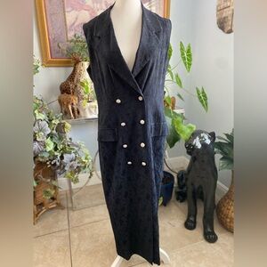 Vintage Montefiore Black Maxi Sleeveless Dress Witchcore Fairygothcore Size 8